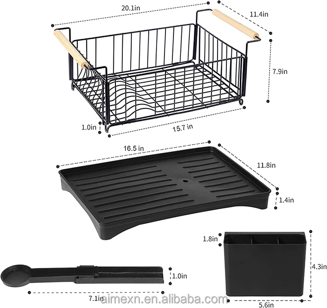 Dropship Dish Drying Rack Stainless Steel Dish Drainer for Kitchen