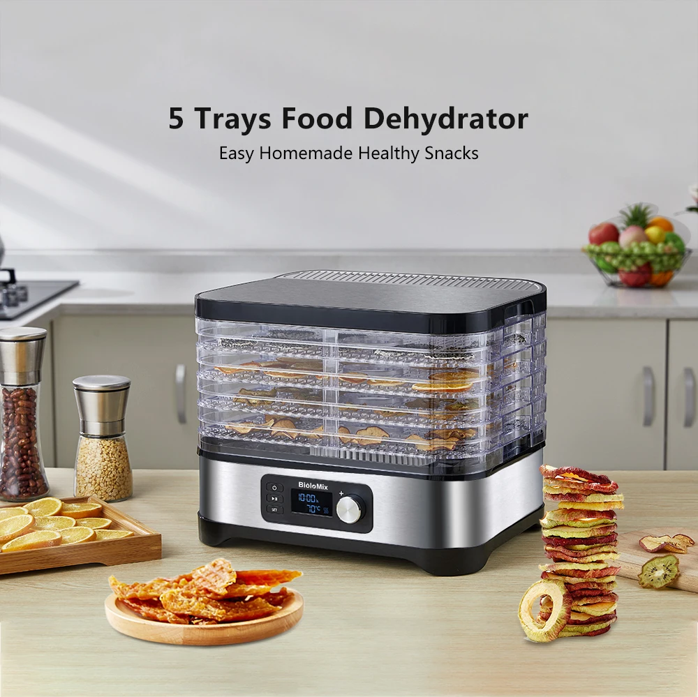 Electric Food Dehydrator Machine 400W 8 Stackable Trays Fruit Dryer Beef  Meat US