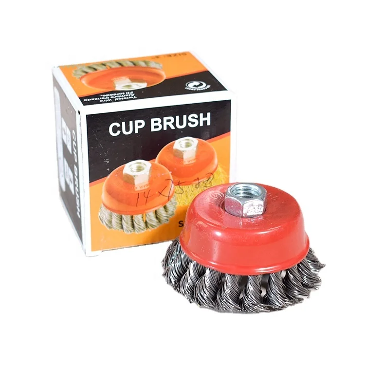 IMPA 592072 CRIMPED WIRE CUP BRUSH 75mm threaded nut M14