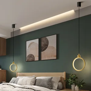 JACKSUN Modern Pendant Lights Minimalist Pendant Lighting Fixtures, Kitchen Island Light Fixture,Round Hanging Ceiling Light