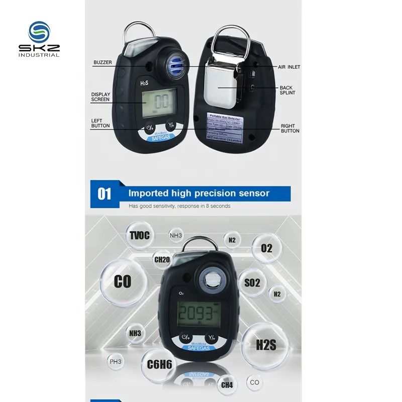 0-1000PPM No Calibration Required Portable Ammonia NH3 Gas Detector NH3 Handheld Gas Analyzer