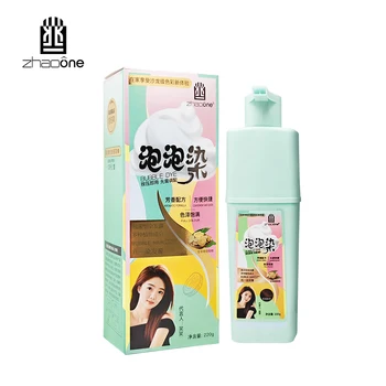 Zhaoone Wholesale Factory Semi Permanent Domestic Chinese Medicine Type Plant Bubble Hair Dye Shampoo