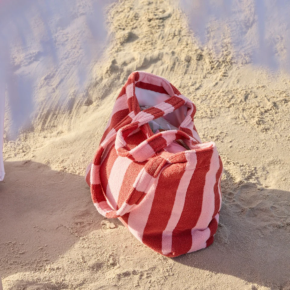 product custom logo terry towel tote bag with shoulder handle large capacity custom size available beach bag-3
