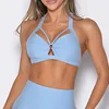 blue sports bra