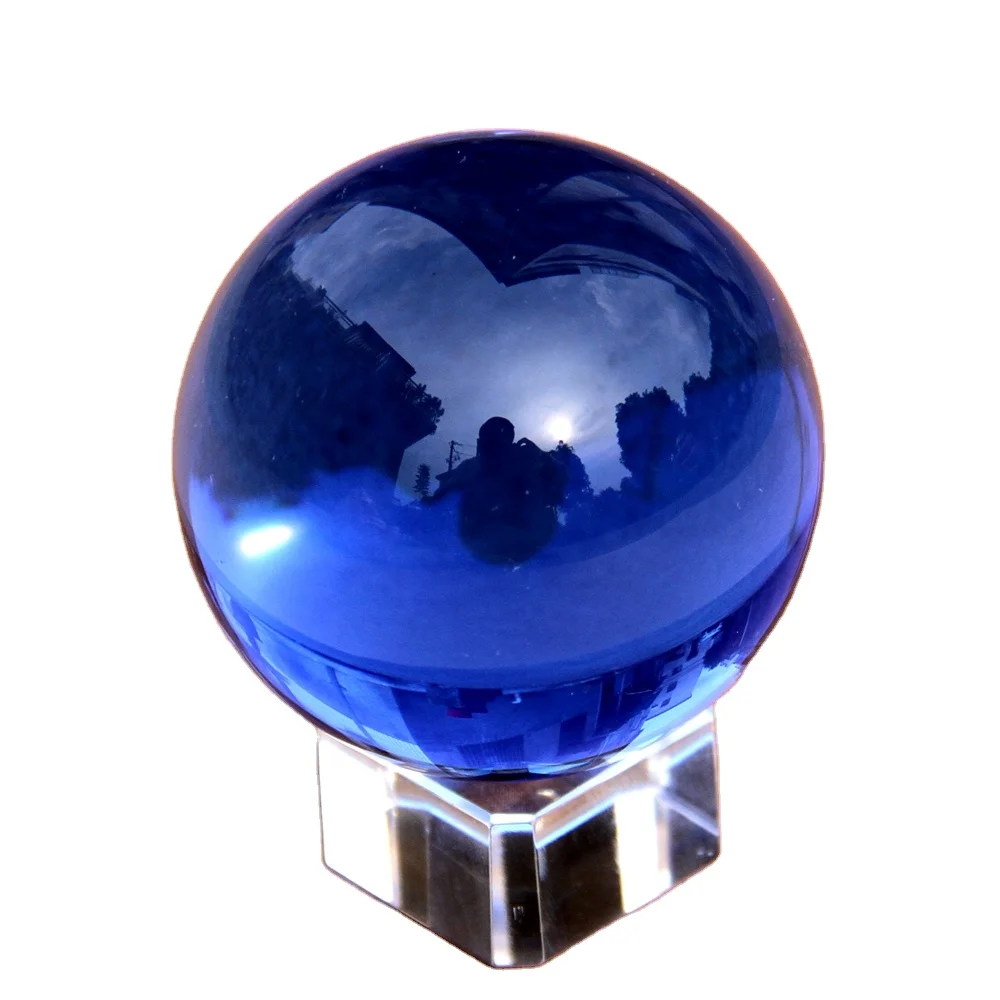 Bola cristal Ø 10 cms azul brillo
