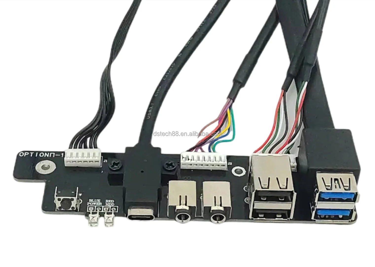 Mini Pc Computer Case Front Panel With Dual Usb 3.0 And Usb2.0 And Type C Port And Hd Audio And