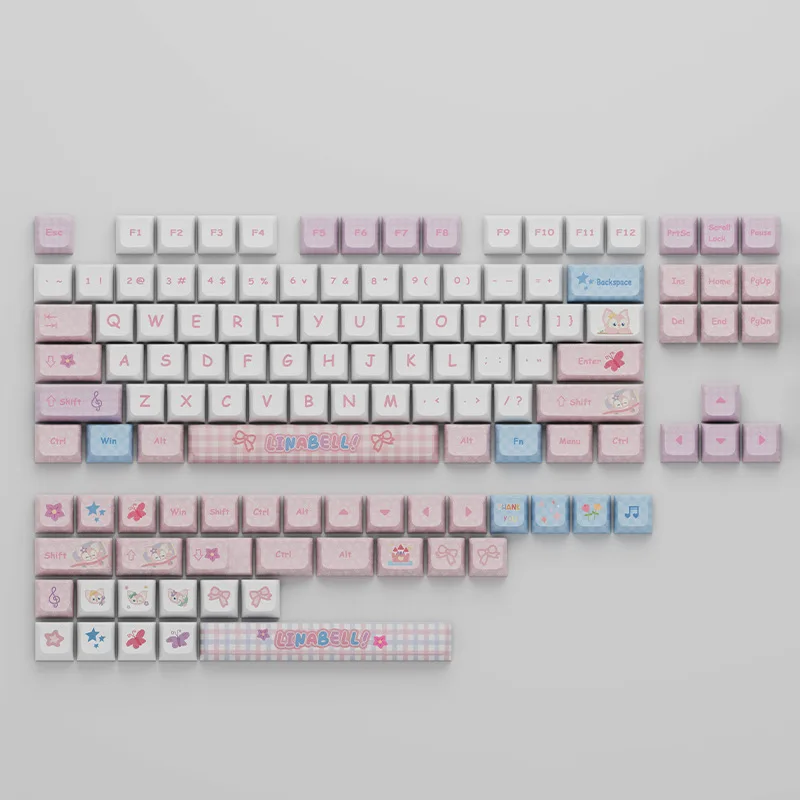 Linabell XDA Profile 138keys PBT Dye Sublimation Keycaps Set PBT Keycap for Mechanical Keyboard