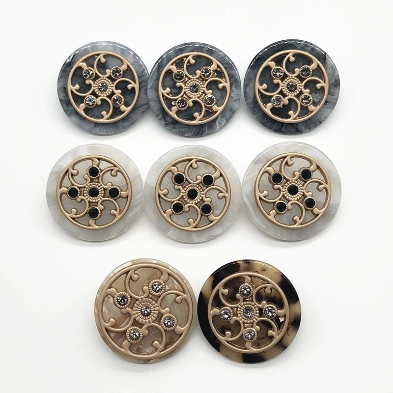 Round Versatile Metal Buttons Coat Windbreaker Top Buttons Clothes