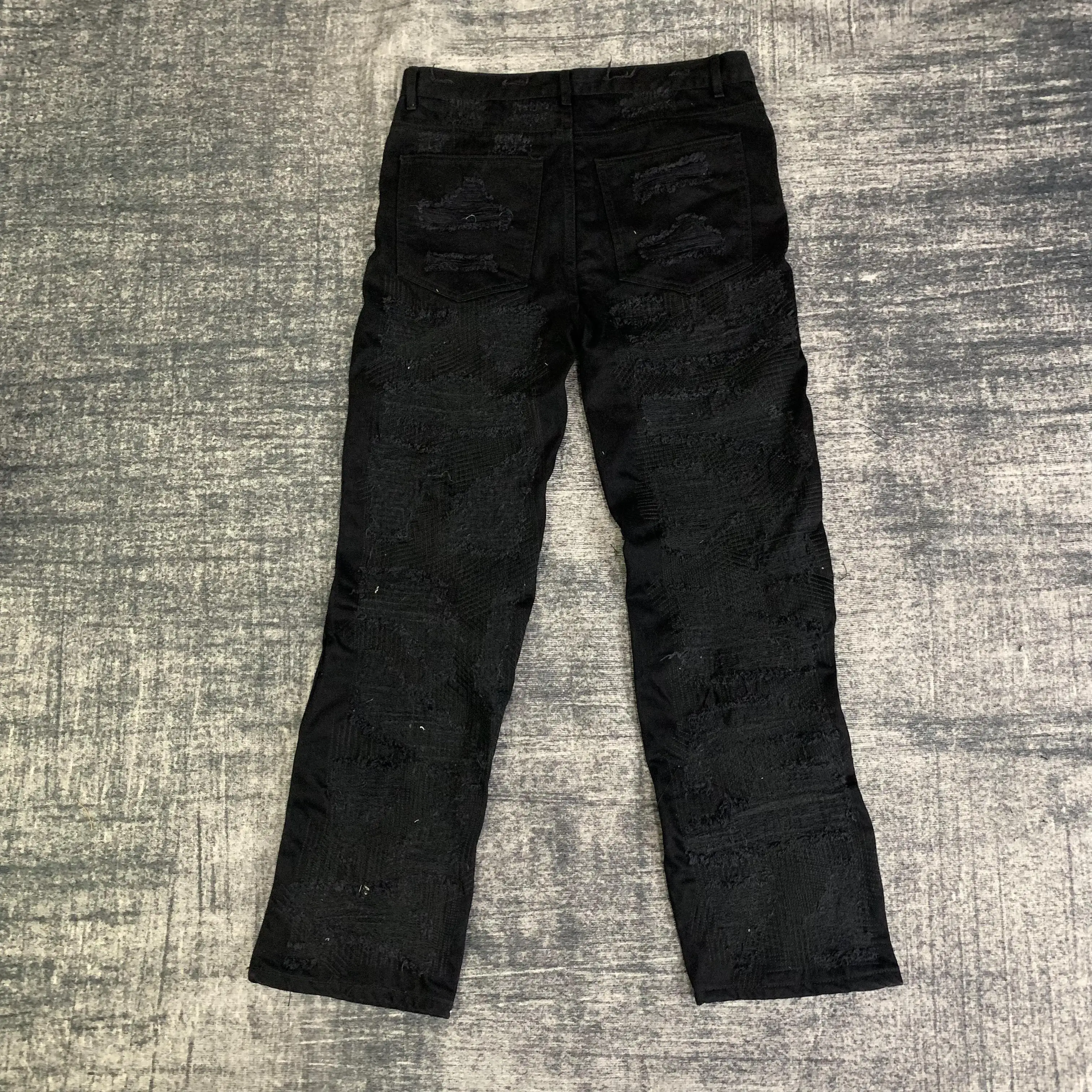 DENIMGUYS Grunge Style Distressed Tassel Y2K Streetwear