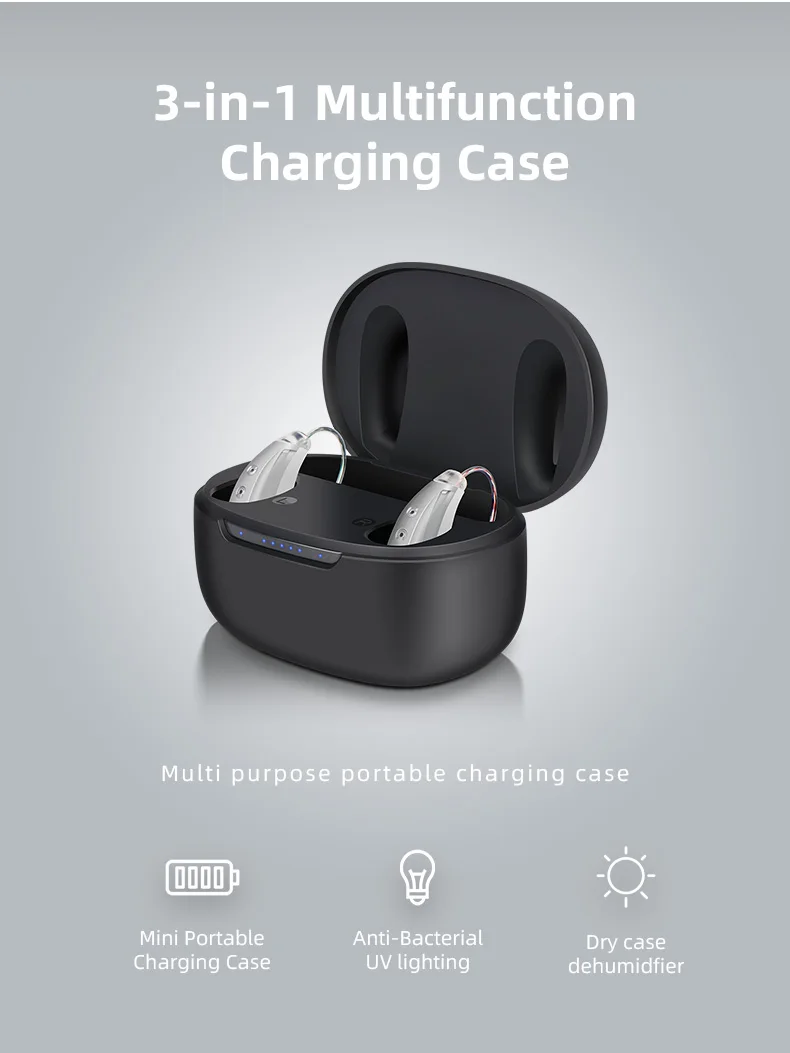 Jinghao Otc Smart App Mini Bte Hearing Aids Sale Manufacturer Price