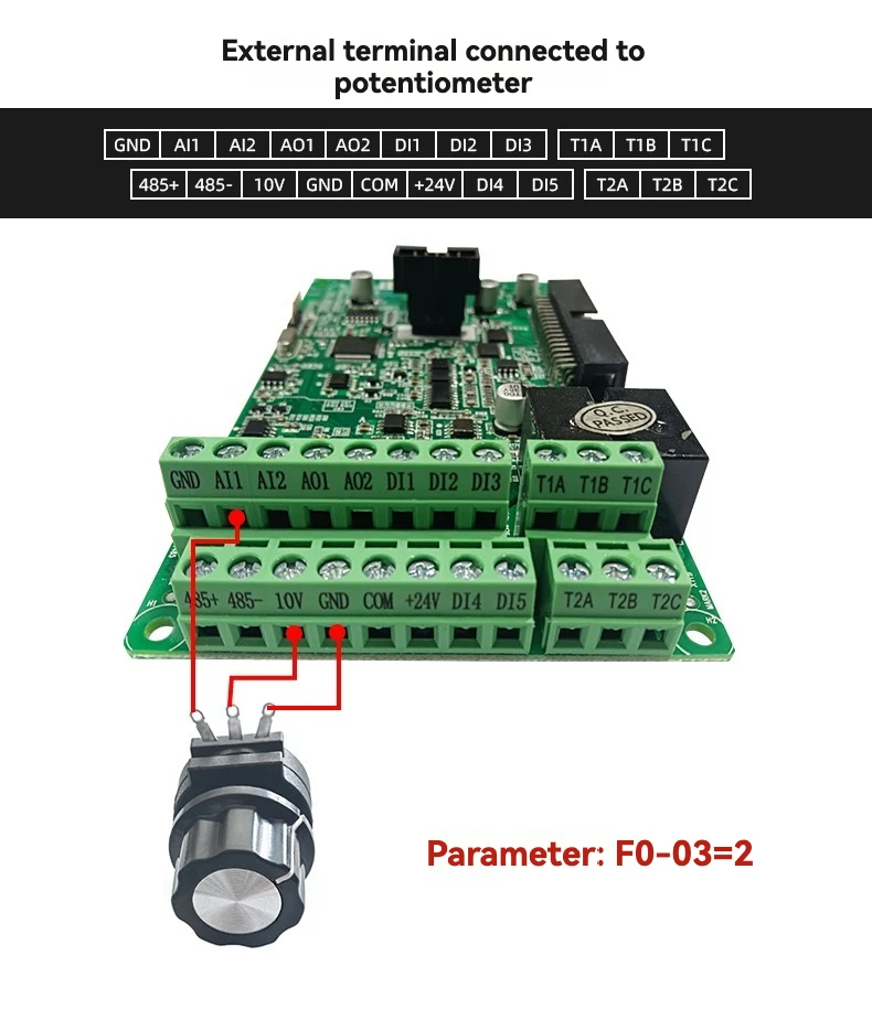 Variable Speed Drive Converter 7.5kW 380V Frequency Inverter 17A 3 Phase Input and Output VFD Drive