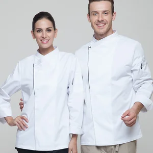 Wholesale High Quality  Long Sleeve Fashion Chef Coat Jacket for Hotel and Restaurant