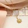 colorful Sun Necklace - Gold