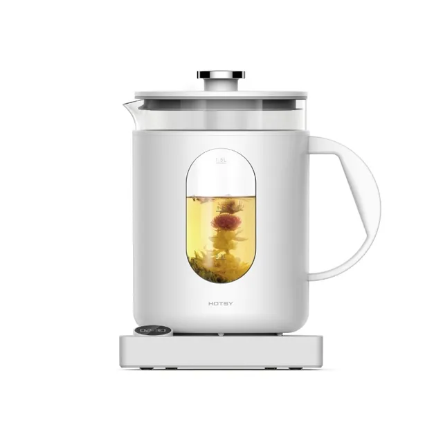 Electric Tea Kettle 3 Litre White Wood Handle Glass High Temperature Small Water Heater For Pressure Pot
