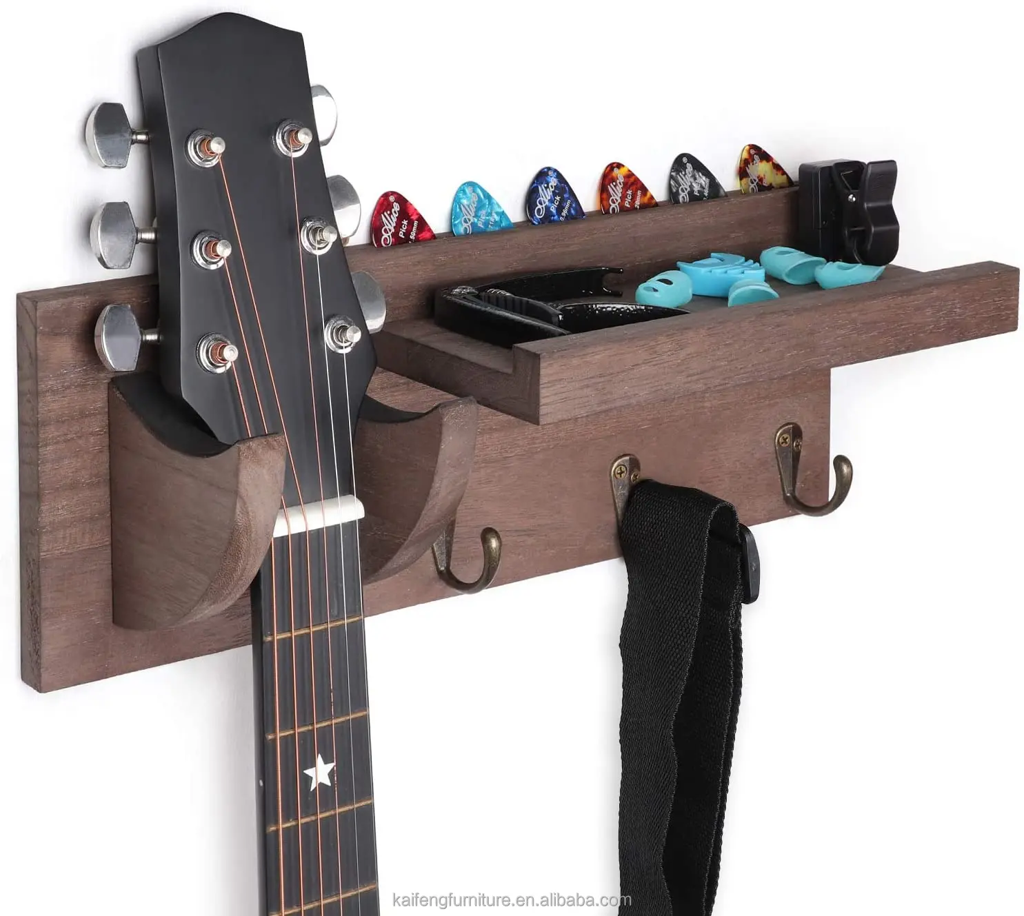 Wholesale Colgador de pared para guitarra, soporte de madera guitarra acústica y eléctrica, con soporte de púa From m.alibaba.com