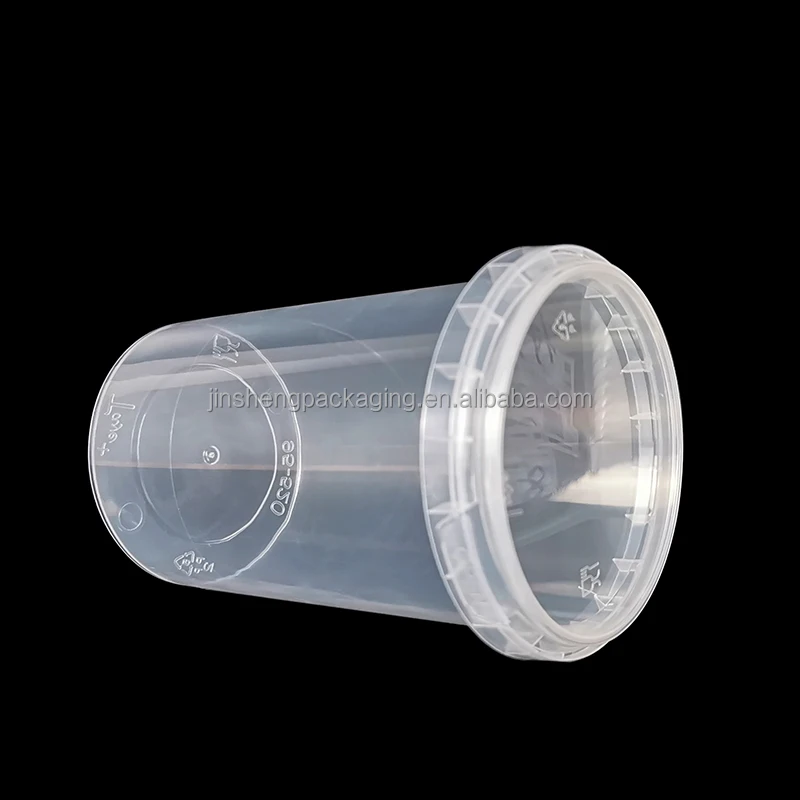 Custom Logo 250ml 500ml 1000ml Plastic Food Container with Tamper Evident Fast Dispatch Stocked Plastic Cups