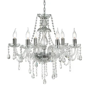 Modern Luxury Crystal Pendant Light European Living Room Bedroom Lamp Candle Lights for Home Crystal Chandeliers Lighting