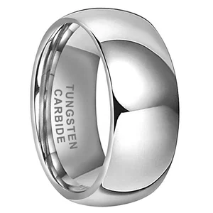 Coolstyle Jewelry Domed Polished Shiny 10mm Wholesale Tungsten Carbide Ring for Men Women Fashion Engagement Wedding Band