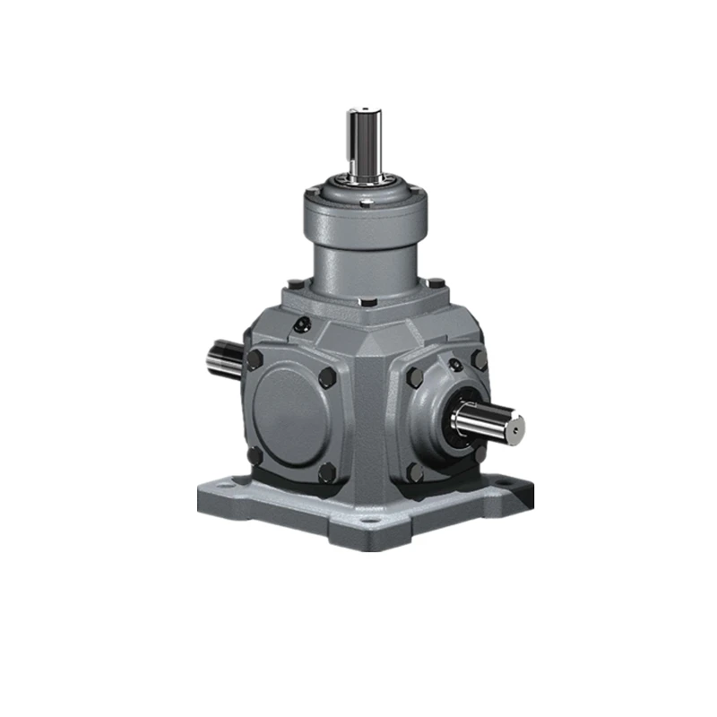 T Series 4 Way Bevel Small Miter Speed Reducer 90 Degree Transmission Gearbox