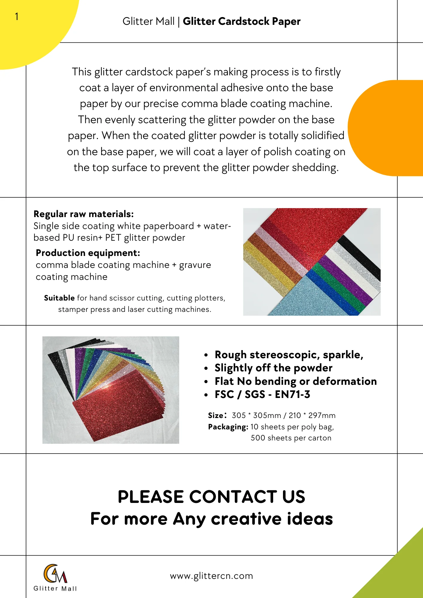 Wholesale Glitter Paper Stock Glitter Cardstock 320gsm A4 39sheets/bag