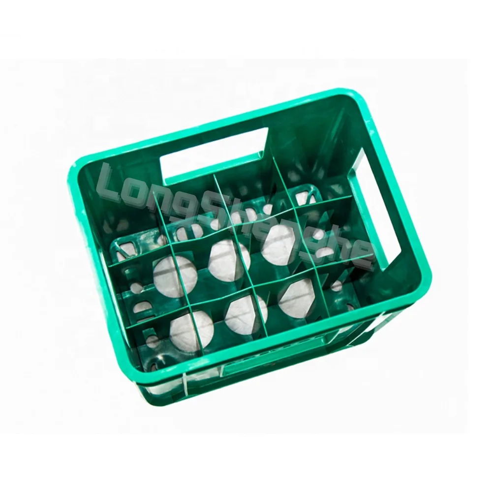 Longshenghe Beer Crates Stackable HDPE Plastic 24 Bottles Solid Box Logistic Transport & Storage for Sale Used Crate