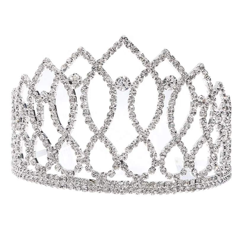 洋書 World Crowns & Talers Factory Custom Cheap Silver 5 Inches Tall Rhinestone Pageant