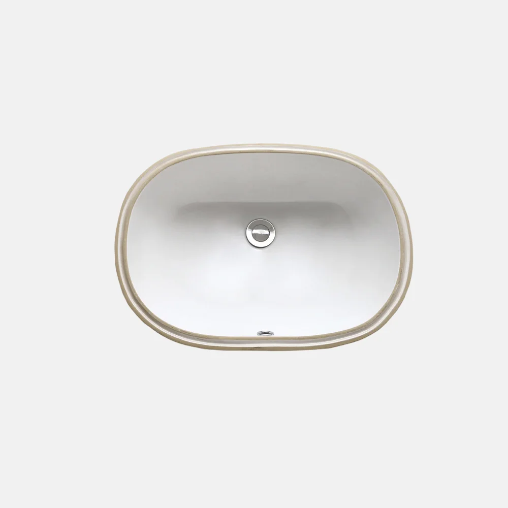 High Quality Contemporary Design Oval Countertop Mounted White Art Bathroom Ceramic Basin