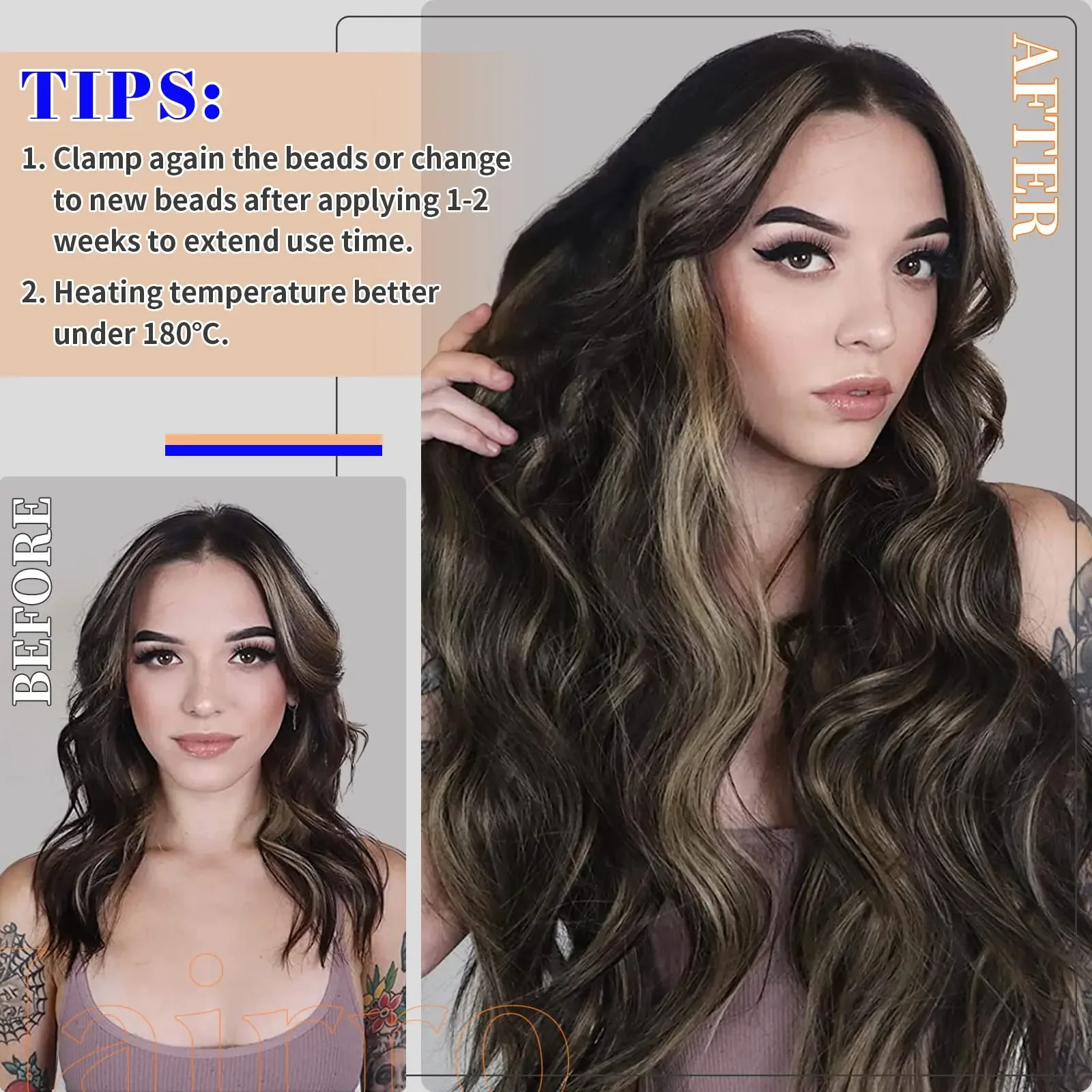 Extension per capelli lisci Micro Loop Capelli umani neri naturali Extension per capelli Micro Link Parrucca umana 50 fili/confezione per donne_voghion.com