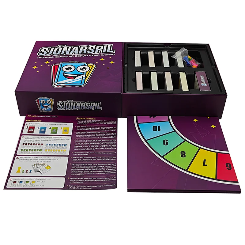 High Quality Custom Printed Matte Finished Paper Cardboard Material Adult Board Game Personalized Design for Entertainment