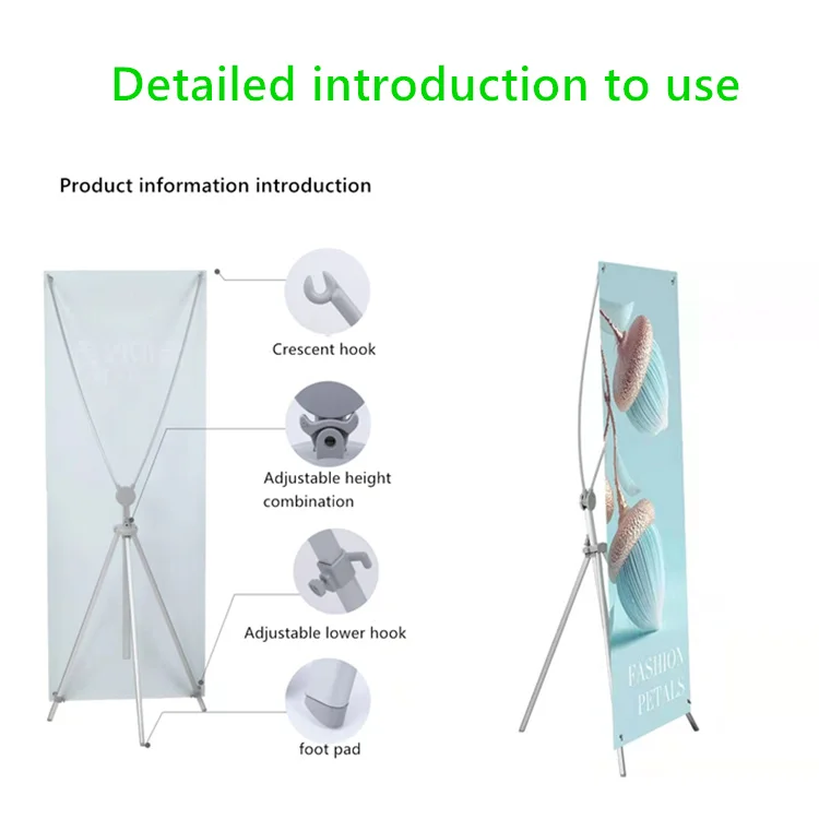 Luxury Adjustable X Display Rack Banner Poster Display Rack Commercial