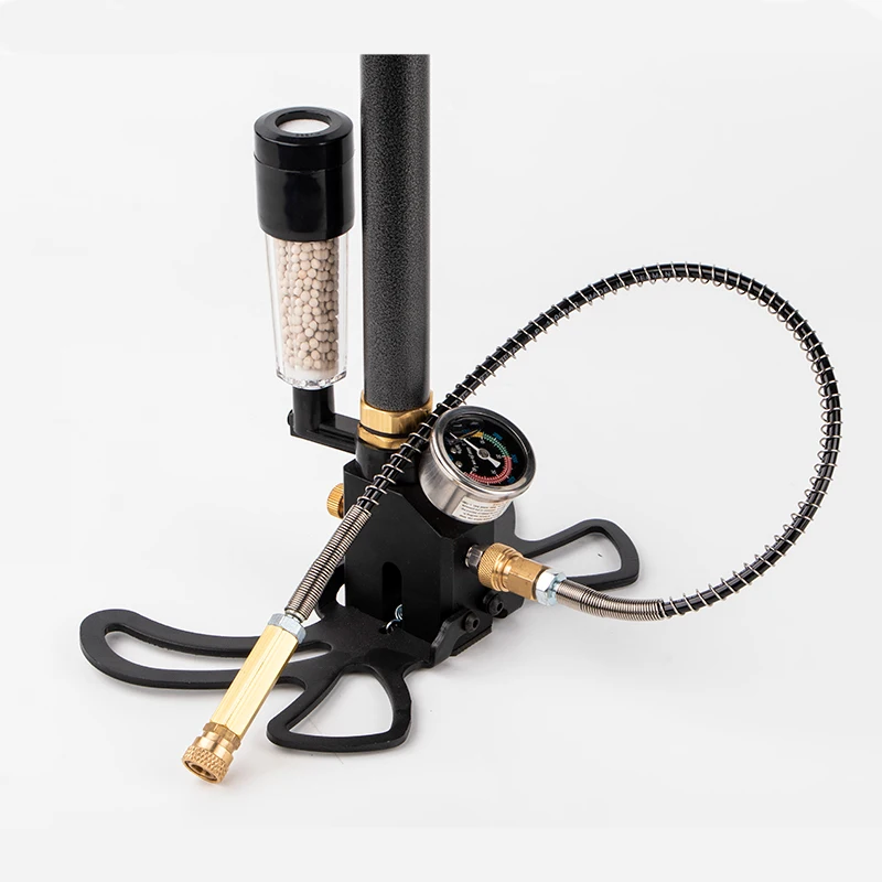 High Pressure Hand Pump with Filter Paintball Hunting Accessories Bomb Pompa Manual Pumps 4500 psi 310 bar with Dry Pack