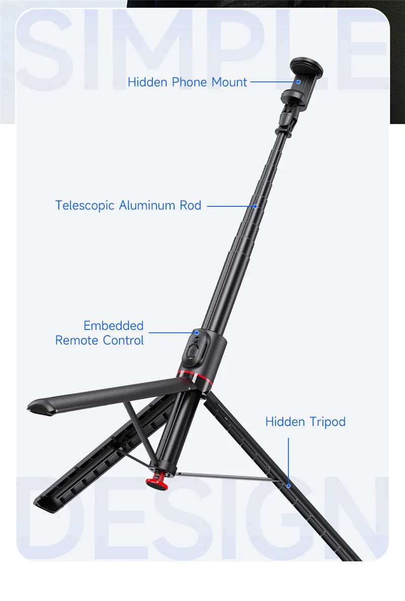 NEW TT01 All-in-one Auto Jump Open Tripod Magnetic Remote Drop Automatically Tripod 1.77m Super Long Rod Selfie Stick