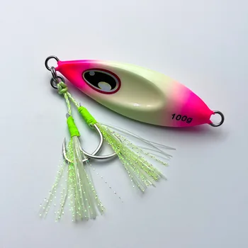 Factory Direct Sales Iron Plate Lure Metal Jig Luminous Falling Artificial Bait for Mackerel Bass 40g 60g 80g – Metal Jig – view 5