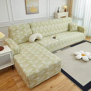 Custom Universal 4 Seater Sofa Cover Stretch Striped Thickened Cation Fabric Modern Design Pet-Friendly Home Decor