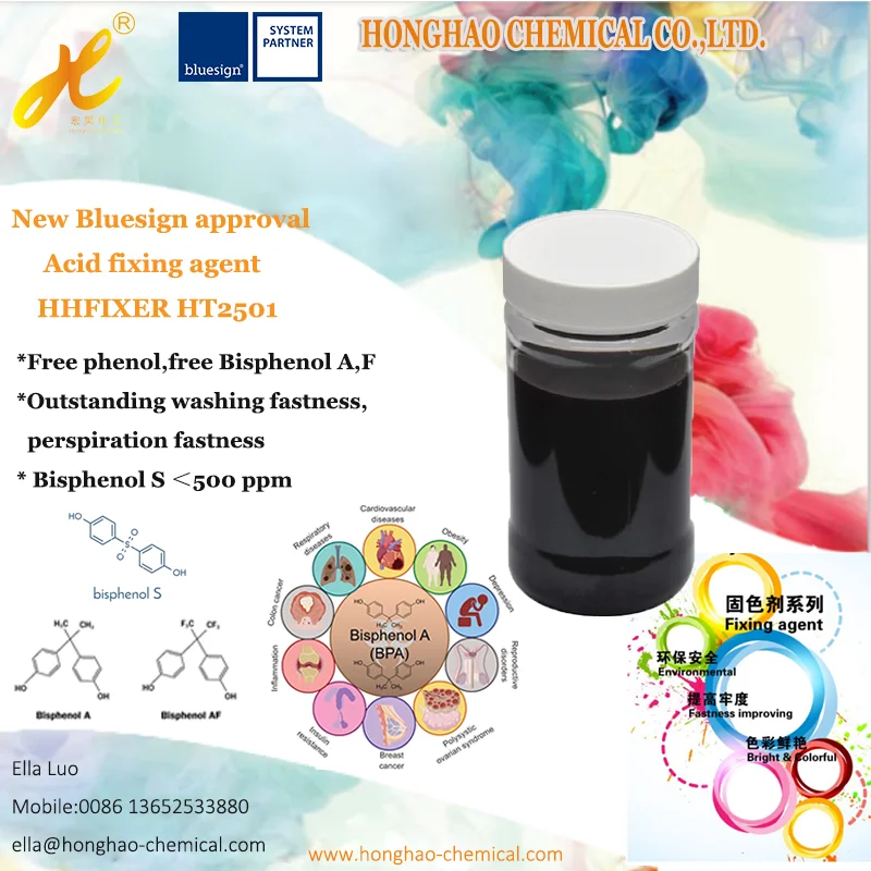 Free Phenol Bisphenol Textile Chemical Acid Dye Fixing Agent For