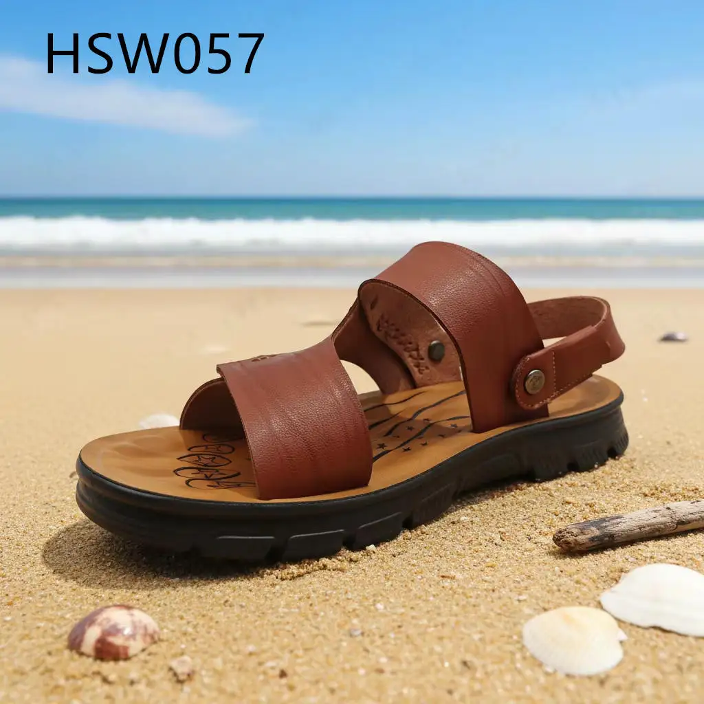 ZYF,summer Style Open Toe Brown/black Beach Shoes for Sale Seaside Vacations Quick-drying Slide Sandals Popular in Africa HSW057
