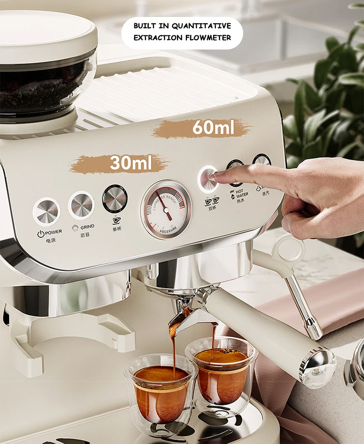 Home Use Semi-automatic 15 Bar High Pressure 3 in 1 Coffee Maker Coffee Machine Espresso