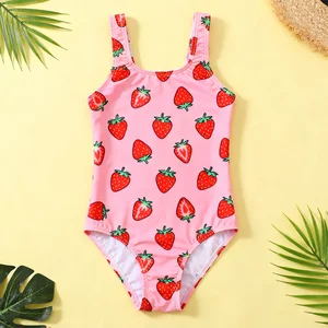OEKO TEX Wholesale Baby Girl Swimwear Kids Swim Suit Child Swimming Clothes Toddler Bikini One Piece Swimsuits