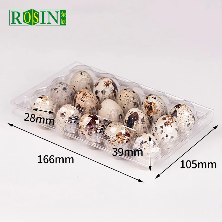 Customized Disposable Transparent 24 Compartment Plastic Blister Egg Tray for Quail Egg China Tray Molds with Chicken Duck Egg