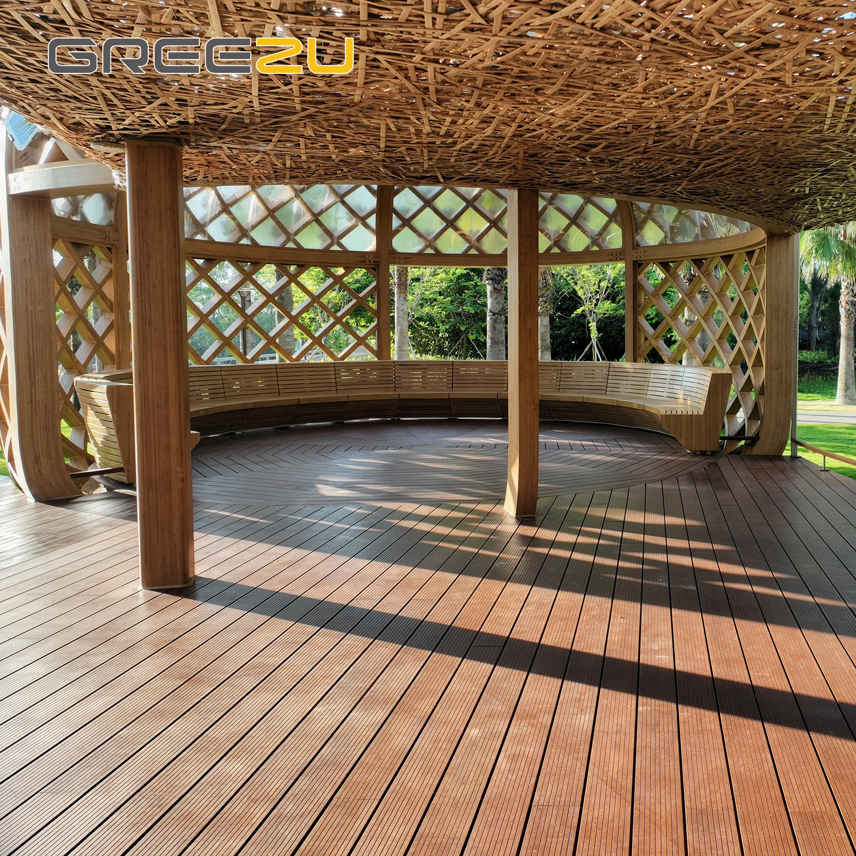 Greezu Bambus erweiterbare Terrassenboot interieur Verbundwerkstoff Bambus- Boden Terrasse Auenbereich Hinterhof schwimmende Holzfliese Bodenbelag|  Alibaba.com
