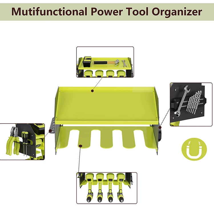 Jh-mech Drill Storage Rack - Customized 3 Layers Garage Organizer