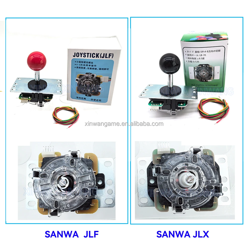 Original SANWA JLX 8YT Joystick - Arcade Stick Metal Boxing