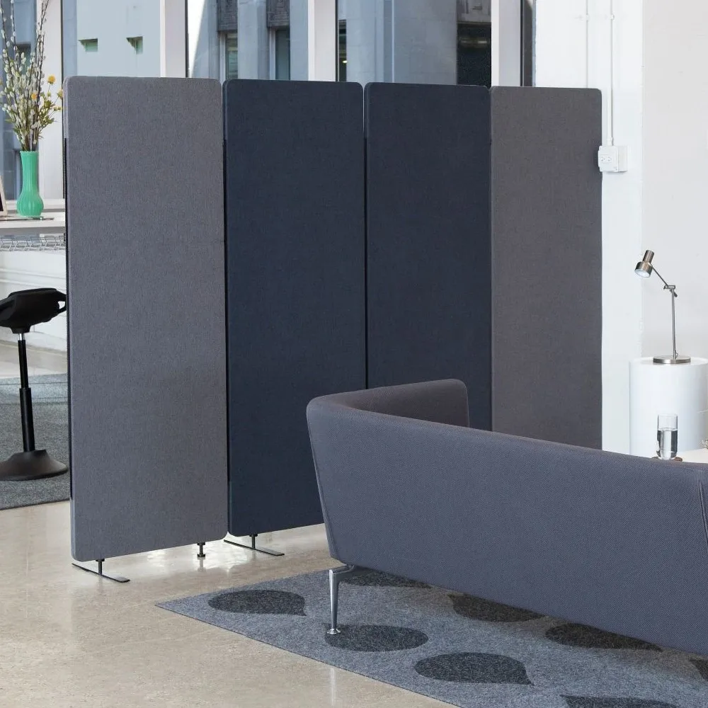 Acoustic Free Standing 3 Panel Partition Office Acoustic Movable Wall Partition Sound Proof Wall Panels Acoustic Room Dividers