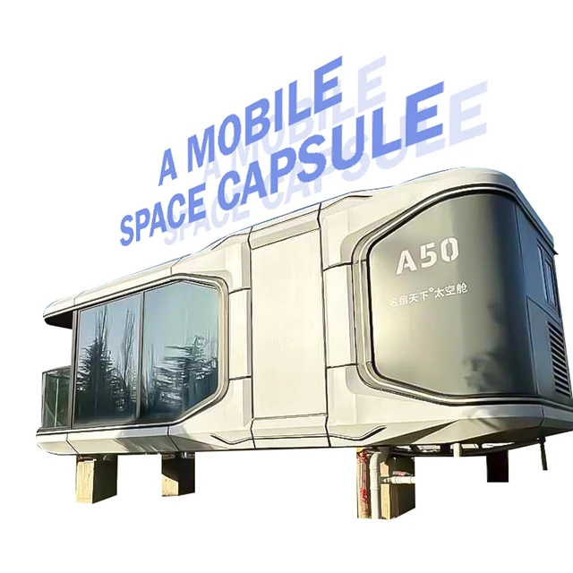 Factory custom modern capsule cabin hotel container prefab houses2 bedrooms luxury  space capsule house luxury mobile house