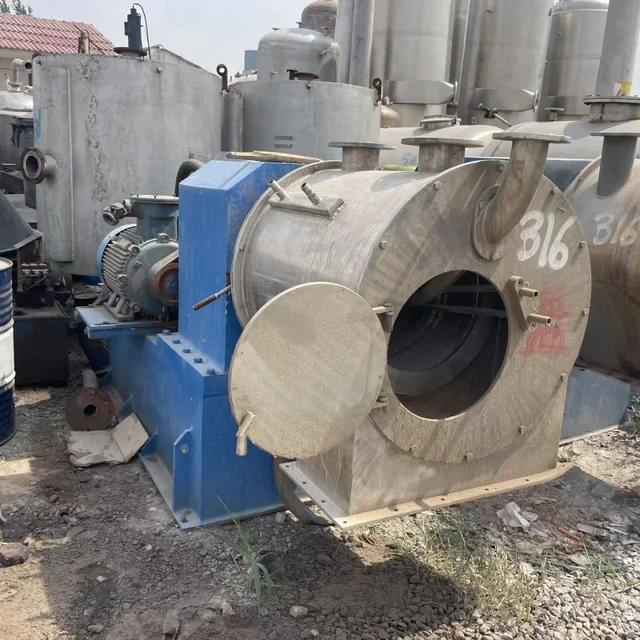The pusher centrifuge is used for the separation of degreased oils in dairy products, etc