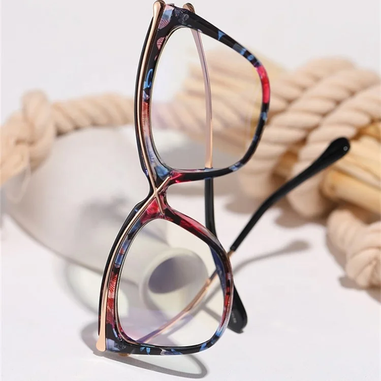 Jiuling Eyewear Fashion Women Cat Eye Glasses Optical Anti Blue Ray Glasses Wholesale Spectacle Frame Women Cat Eye Eyeglasses
