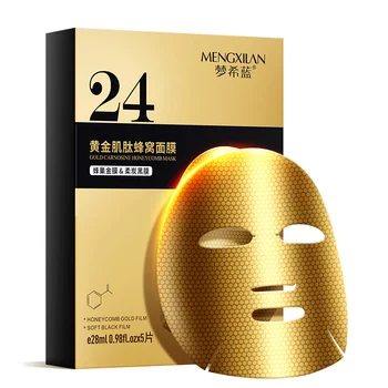 anti-wrinkle deep repair skin 24k gold foil honeycombed charcoal face mask skin care