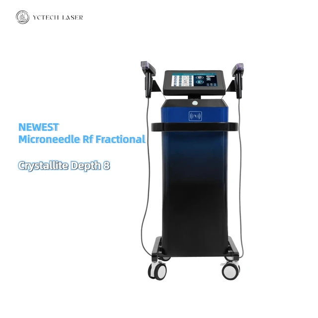 Crystallite Depth8 2in1 M8 RF Fractional Microneedle Machine Antiage Skin Tightening Lifting Face Body Microneedling Facial CE