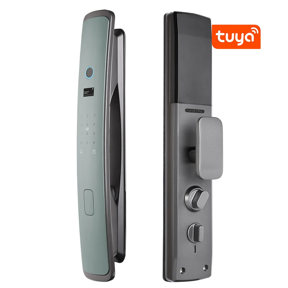 Biometric Tuya App Smartphone WiFi Digital Code Card Smartphone Remote Control Fingerprint Smart Door Lock
