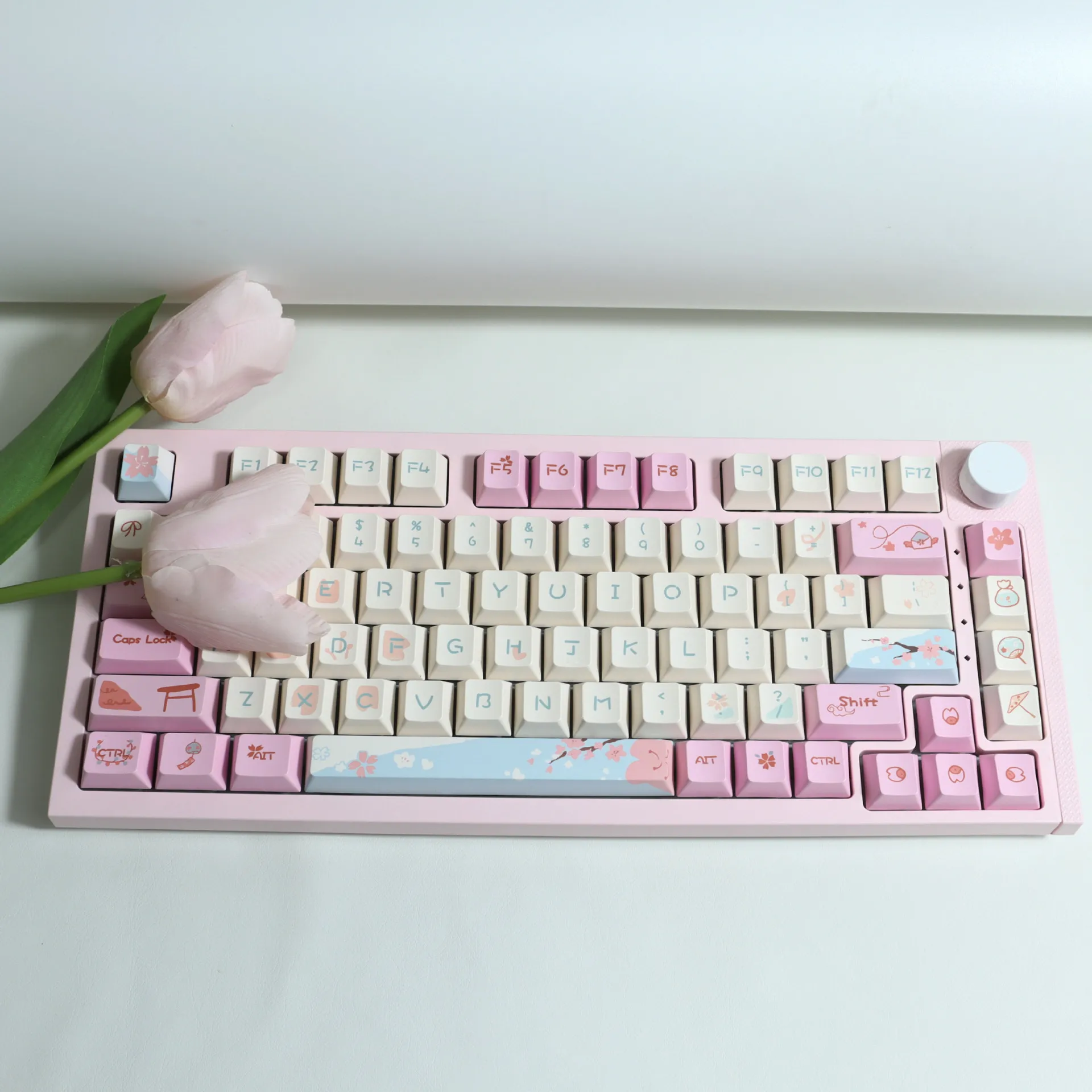 Hzgamer 133 Keys Cherry Blossom Keycaps Cherry Profile Keycaps ...